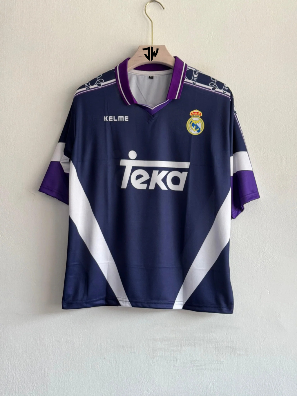 REAL MADRID 1997-98 vintage TRAINING JERSEY | OVERSIZED printed & with embroidered patch