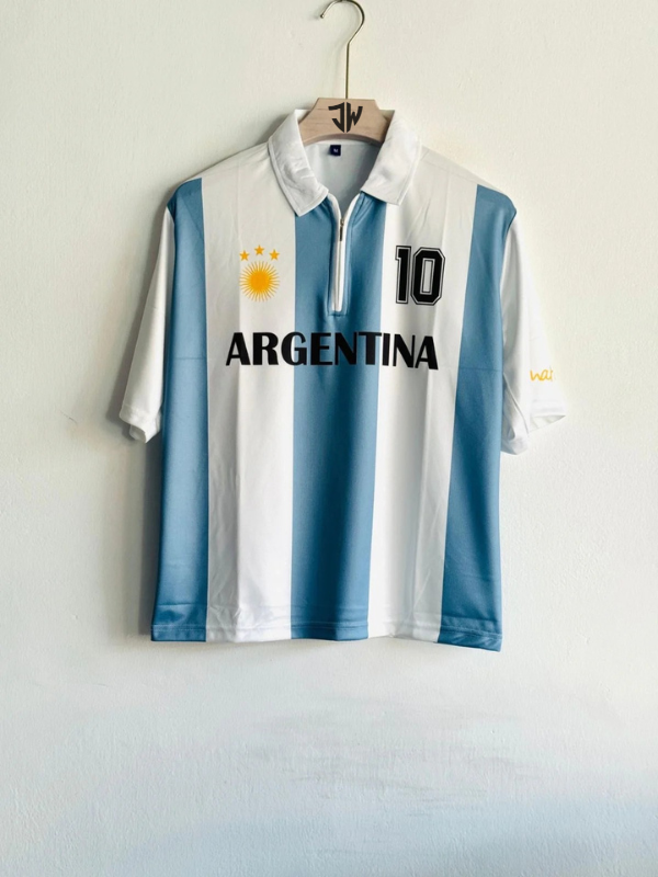 Argentina oversized zip jersey